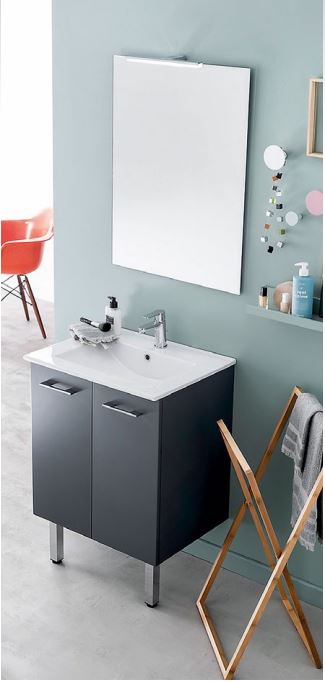 Aquance Media – 2 portes laqué blanc ou gris